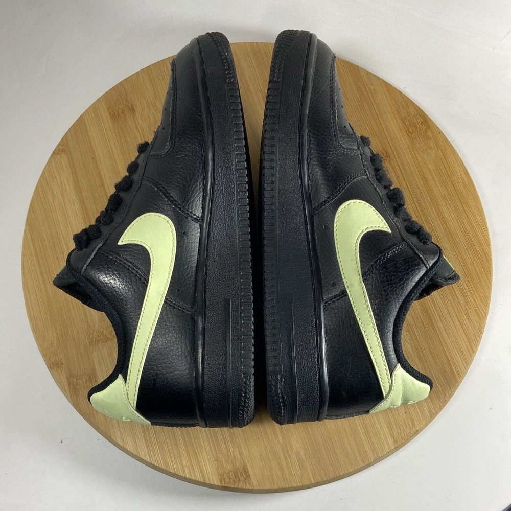 Nike Air Force 1 Low '07 Black Volt 315115-040 Black Mint Green Sz 7 - Picture 7 of 8